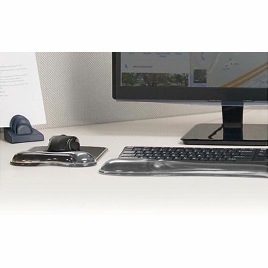 Kensington Duo Gel Mouse Wrist Rest Wave - 1 Each