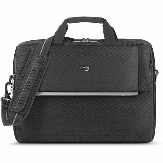 Solo Urban Carrying Case (Briefcase) for 17.3" Notebook - Black - Polyester Body - Shoulder Strap - 16.5" Width x 3" Dep