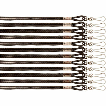 Champion Sports Heavy-duty Nylon Lanyard - 10" Length - Black - Nylon - 1 Pack