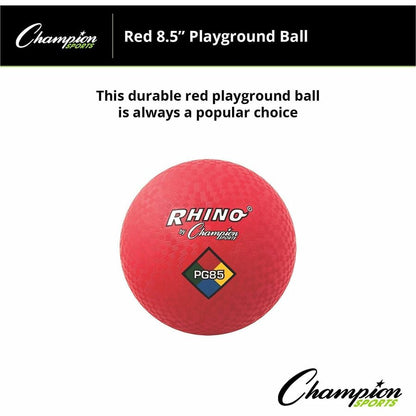 Champion Sports Playground Ball - 8.50" - Nylon - Red - 1  Each