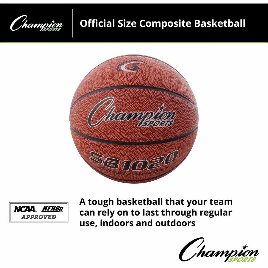 Champion Sports Official Size Composite Basketball - 29.50" - 7 - 1  Each