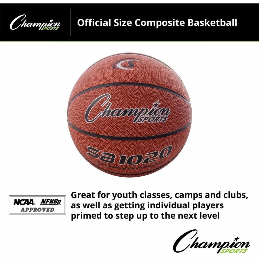 Champion Sports Official Size Composite Basketball - 29.50" - 7 - 1  Each