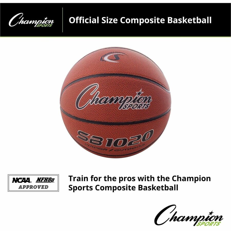 Champion Sports Official Size Composite Basketball - 29.50" - 7 - 1  Each
