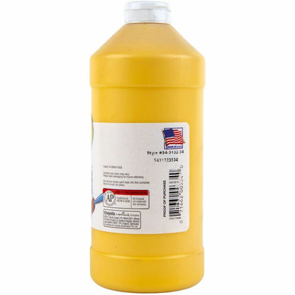 Crayola Washable Tempera Paint - 1 Color(s) - Yellow - 2 lb - Washable - 1 Each