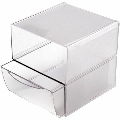 Deflecto Stackable Cube Organizer - 1 Drawer(s) - 6" Height x 6" Width x 7.20" Depth - Stackable, Removable Drawer, Remo