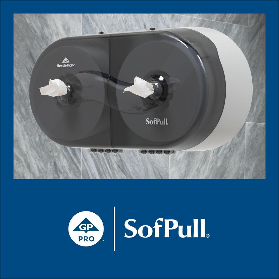 SofPull Centerpull Mini Toilet Paper - 2 Ply - 5.25" Width x 8.50" Length - 500 Sheets/Roll - White - Fiber - 16 Rolls P