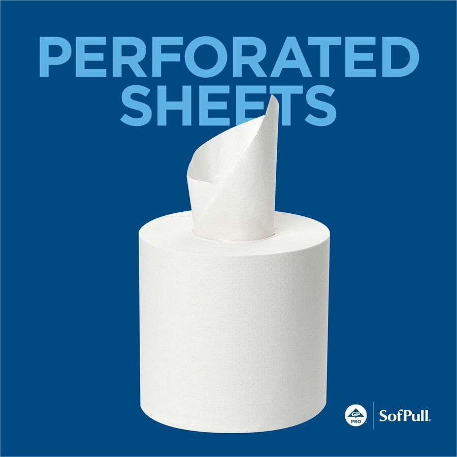 SofPull Centerpull Mini Toilet Paper - 2 Ply - 5.25" Width x 8.50" Length - 500 Sheets/Roll - White - Fiber - 16 Rolls P