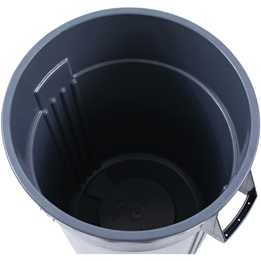 Genuine Joe 44-gallon Heavy-duty Trash Container - 44 gal Capacity - Heavy Duty, Handle - 24" Height x 31.5" Width x 24"