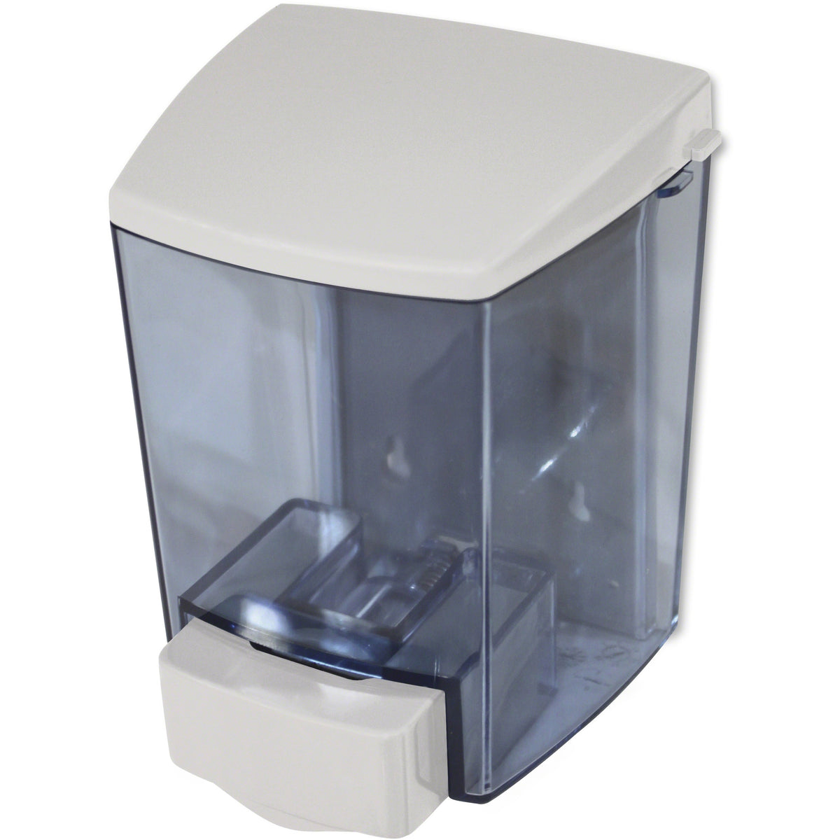 Encore Soap Dispenser - Manual - 30 fl oz Capacity - Clear, White - 1 Each
