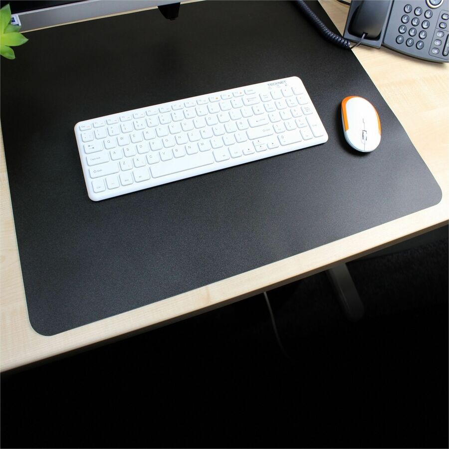 Lorell 39655 Desk Pad - Rectangular - 24" Width x 19" Depth - Black