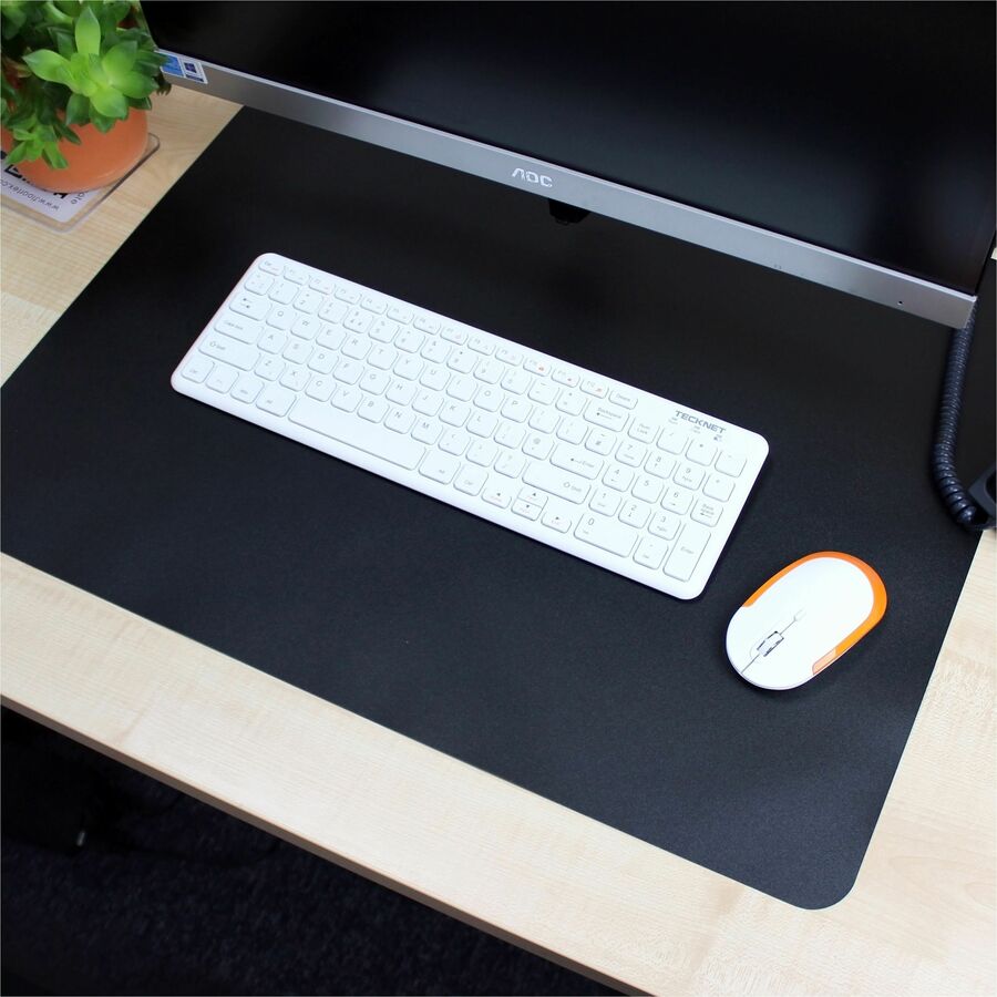 Lorell 39655 Desk Pad - Rectangular - 24" Width x 19" Depth - Black