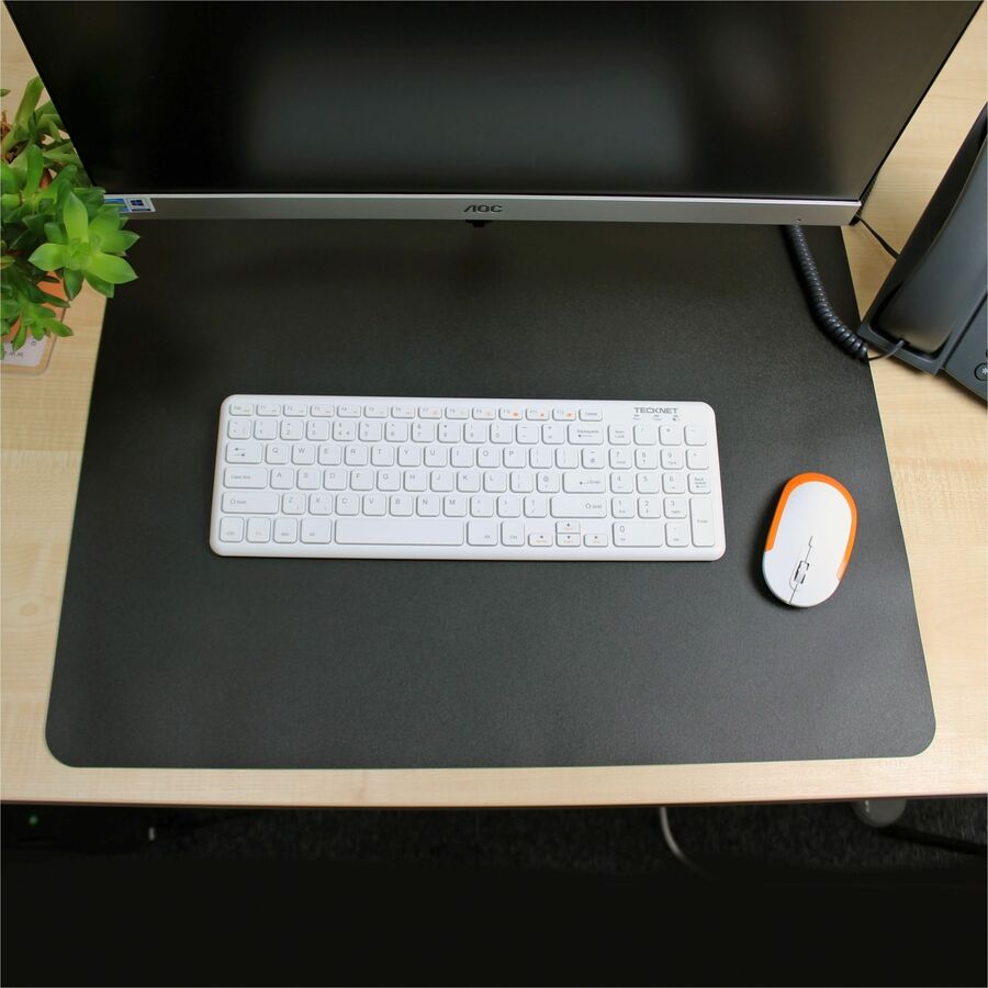 Lorell 39655 Desk Pad - Rectangular - 24" Width x 19" Depth - Black