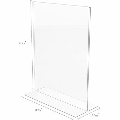 Lorell Double-sided Frame - 8.50" Holding Width x 11" Holding Height - Rectangular Shape - Double Sided - Countertop - A
