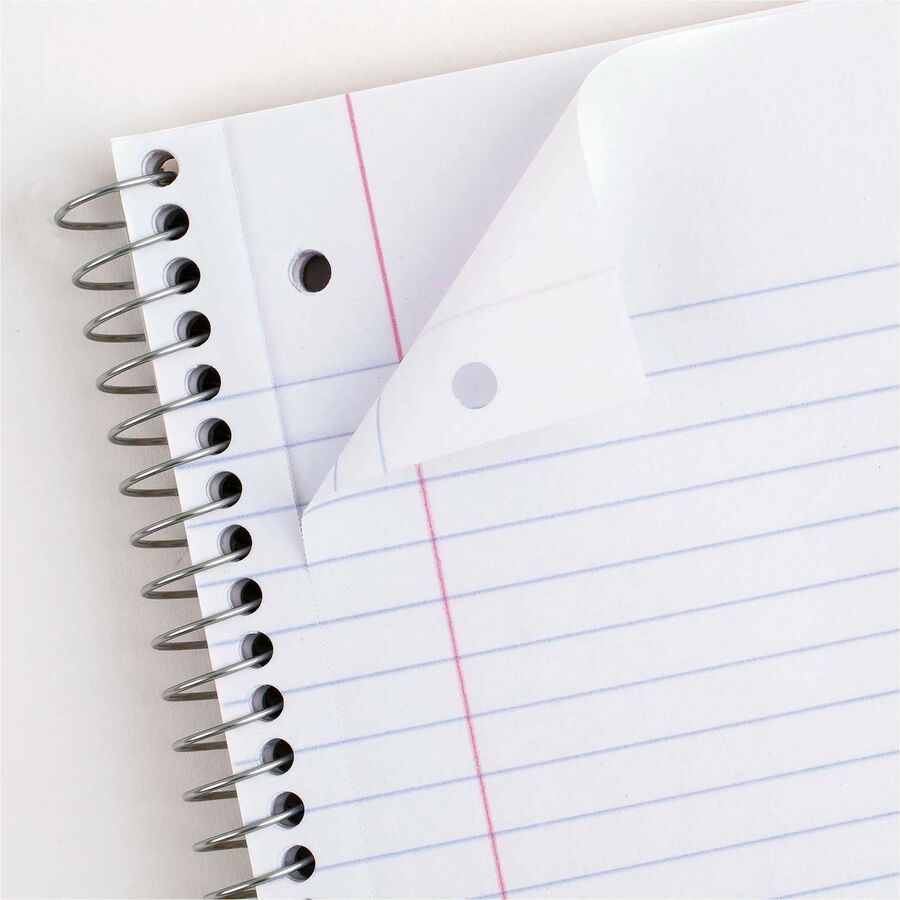Mead 5-subject Spiral Notebook - 180 Sheets - Wire Bound - College Ruled Front Ruling - 7 1/2" x 10 1/2" Sheet Size - Wh
