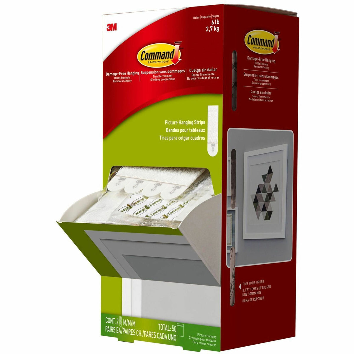 Command Picture Hanging Strips Trial Pack - 3 lb (1.36 kg) Capacity - 0.6" Width x 2.8" Length - for Pictures, Decoratio