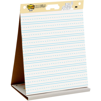 Post-it® Tabletop Easel Pad with Primary Lines - 20 Sheets - Stapled - Primary Blue Margin - 18.50 lb Basis Weight - 20"