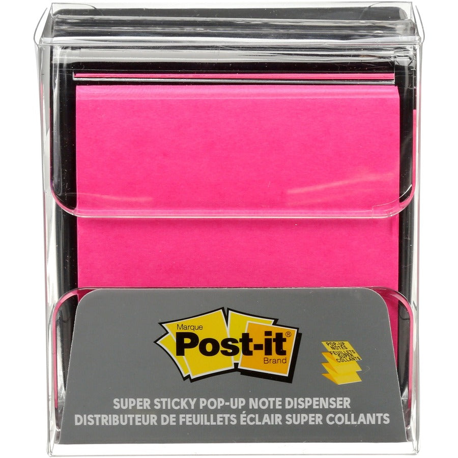 Post-it® Note Dispenser - 3" x 3" Note - 100 Note Capacity - Clear, Translucent