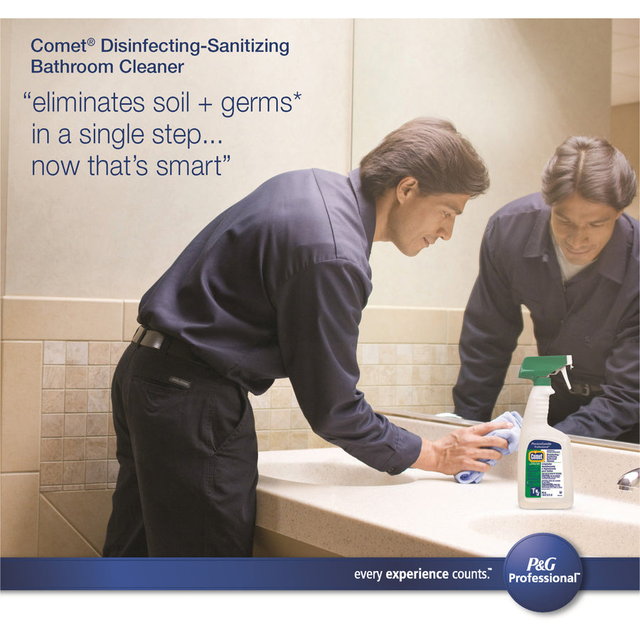 Comet Disinfecting Bathroom Cleaner - For Bathroom, Multipurpose - 32 fl oz (1 quart) - Citrus Scent - 8 / Carton