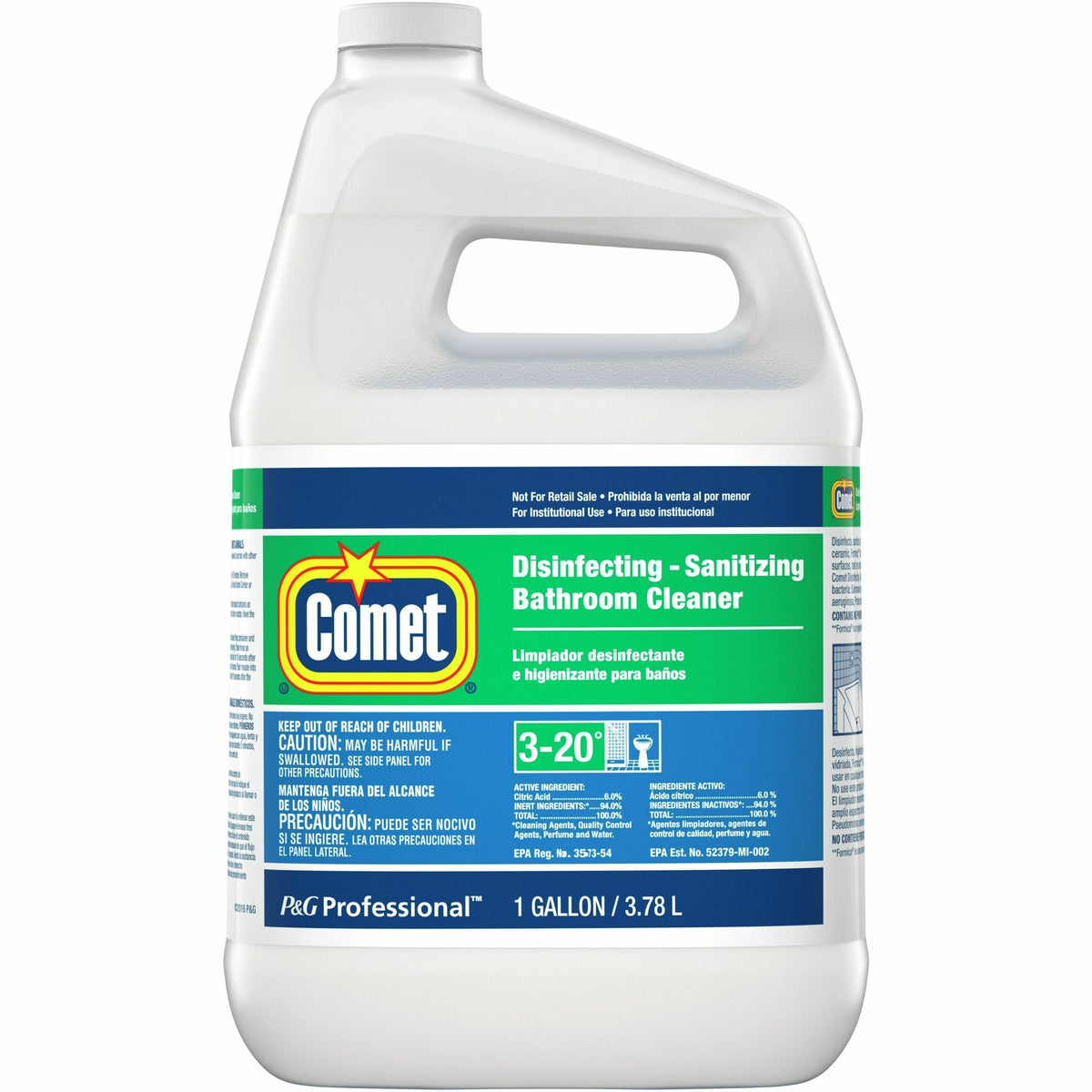 Comet Disinfecting Bathroom Cleaner - For Multipurpose - 128 fl oz (4 quart) - 1 Each