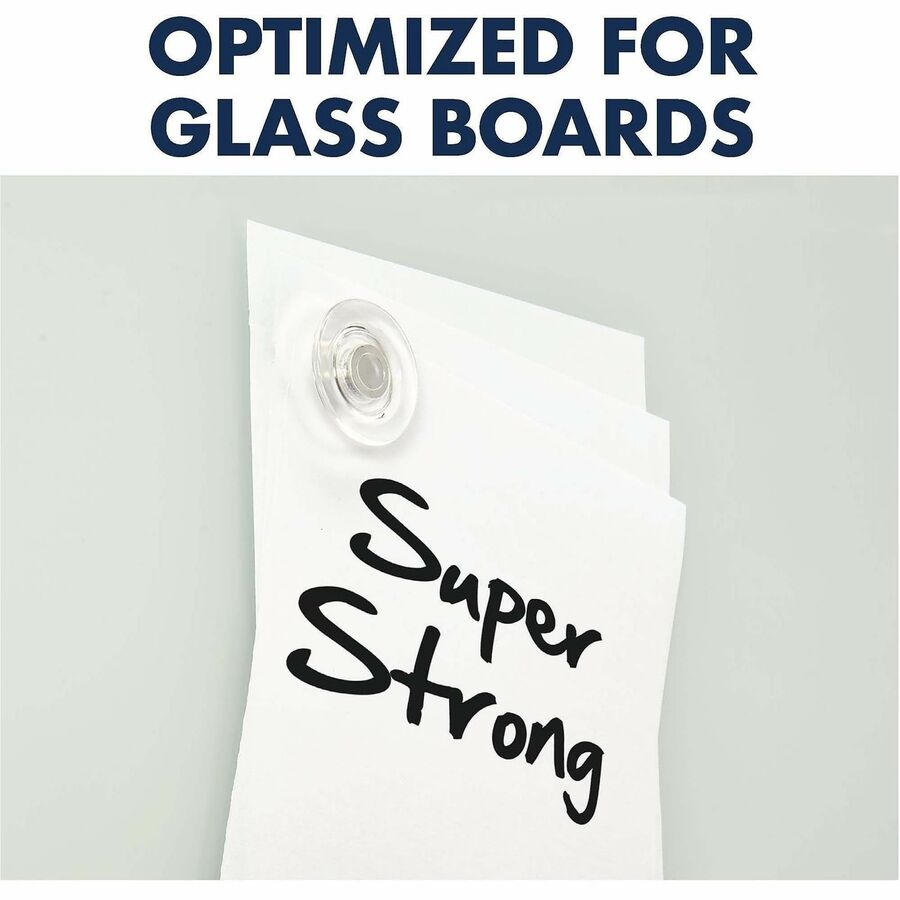 Quartet Large Glass Board Magnets - 6 / Pack - Clear