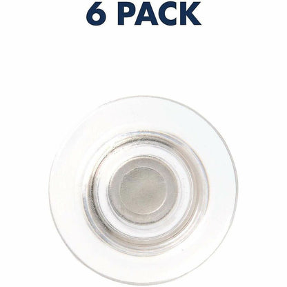 Quartet Large Glass Board Magnets - 6 / Pack - Clear
