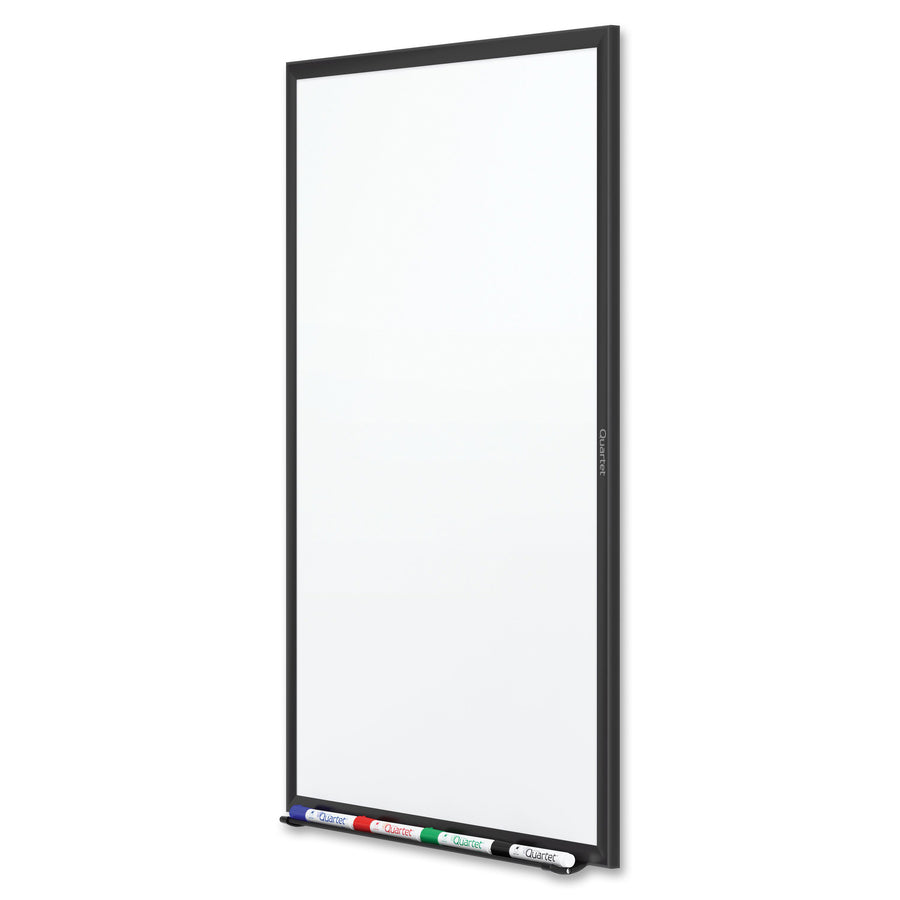 Quartet Classic Total Erase Whiteboard - 48" (4 ft) Width x 36" (3 ft) Height - White Melamine Surface - Black Aluminum 