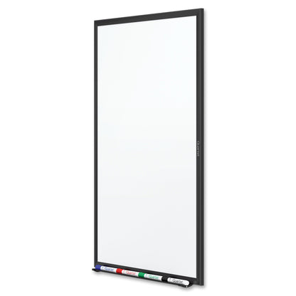 Quartet Classic Total Erase Whiteboard - 72" (6 ft) Width x 48" (4 ft) Height - White Melamine Surface - Black Aluminum 