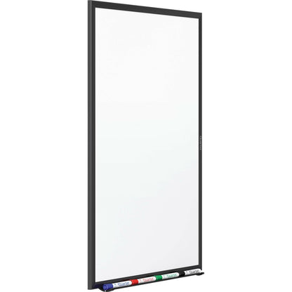 Quartet Classic Total Erase Whiteboard - 72" (6 ft) Width x 48" (4 ft) Height - White Melamine Surface - Black Aluminum 
