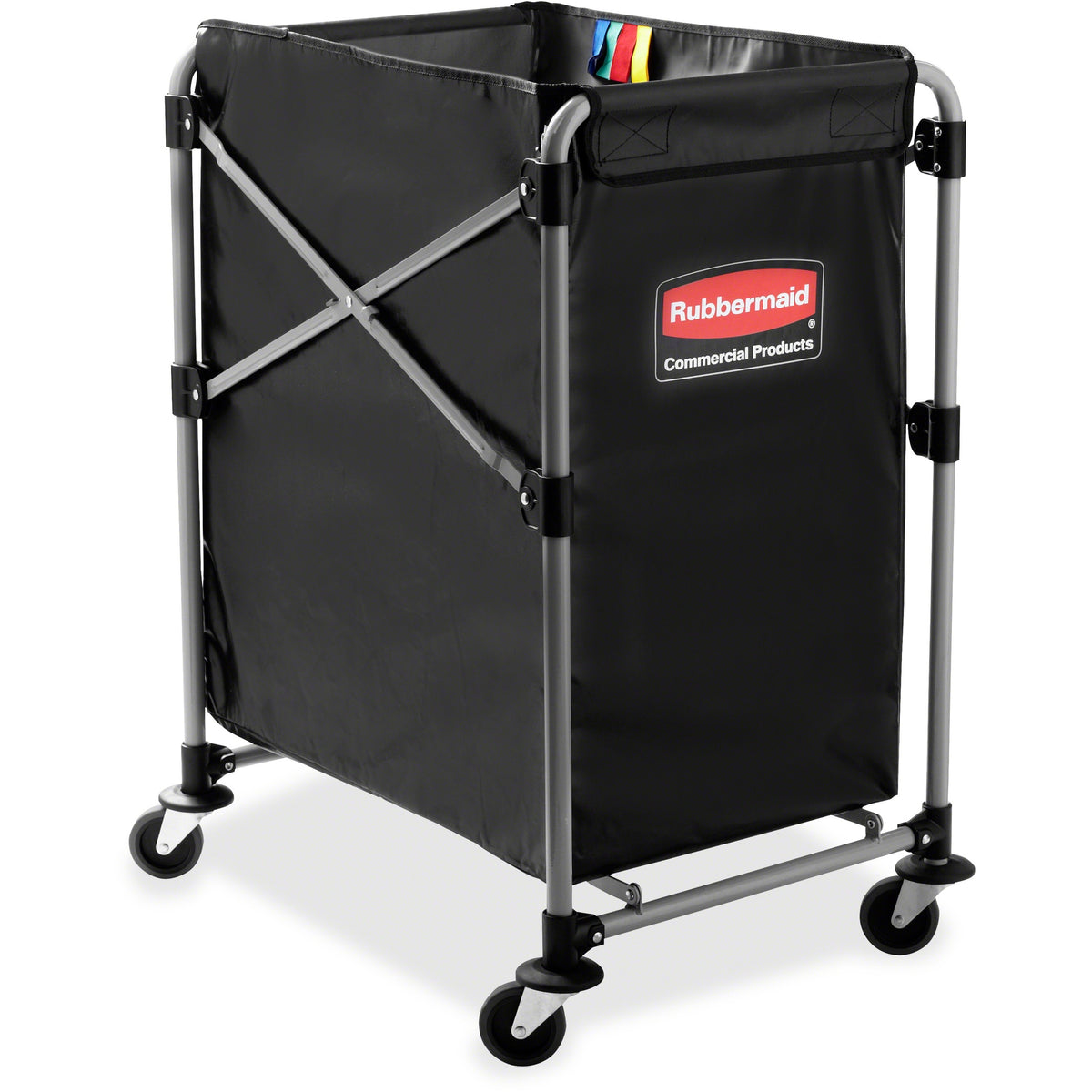 Rubbermaid Commercial 4-Bushel Collapsible X-Cart - 220 lb Load Capacity - 24.10" Length x 20.30" Width x 24" Height - S