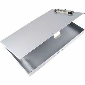 Saunders Tuff Writer Recycled Aluminum Clipboard - 1" Clip Capacity - Side Opening - 12" Sheet Size - Aluminum - Silver 