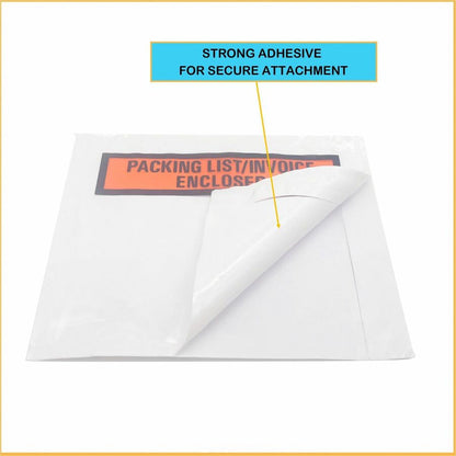 Sparco Pre-Labeled Waterproof Packing Envelopes - Packing List - 4 1/2" Width x 5 1/2" Length - Self-adhesive Seal - Whi