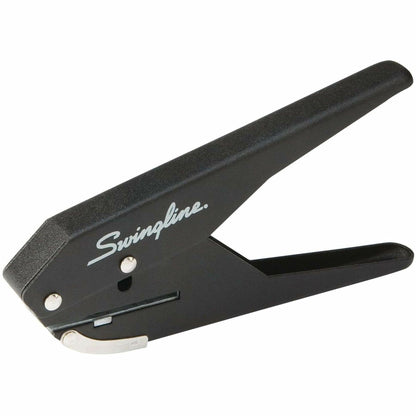 Swingline Low-Force 1-Hole Punch - 1 Punch Head(s) - 20 Sheet - 9/32" Punch Size - Black