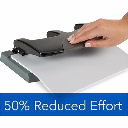 Swingline SmartTouch 3-Hole Punch - 3 Punch Head(s) - 45 Sheet - 9/32" Punch Size - Black, Gray