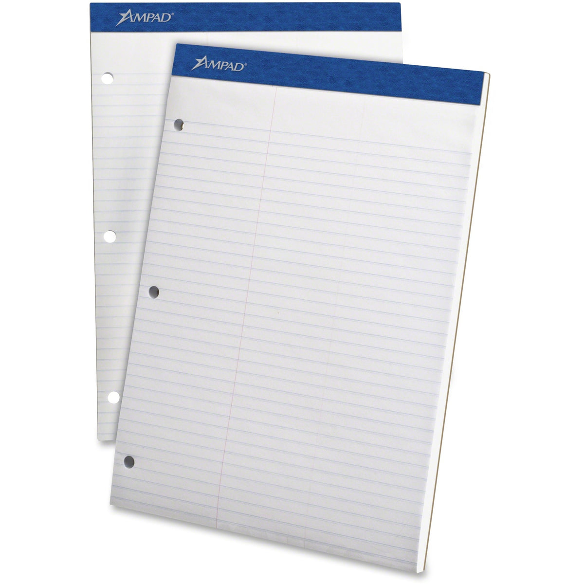 Ampad Double Sheet Writing Pads - 100 Sheets - 15 lb Basis Weight - 8 1/2" x 11 3/4" Sheet Size - 11.75" Height x 8.5" W