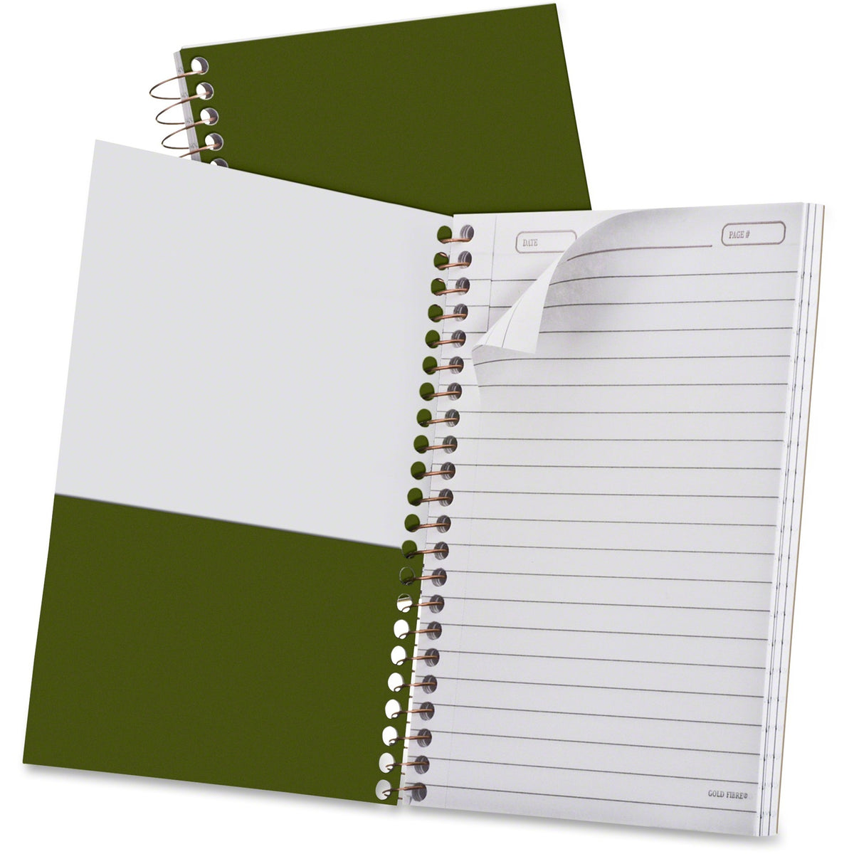 Ampad Gold Fibre Personal Notebook - 100 Sheets - Wire Bound - 0.28" Ruled - 20 lb Basis Weight - 5" x 7" Sheet Size - W