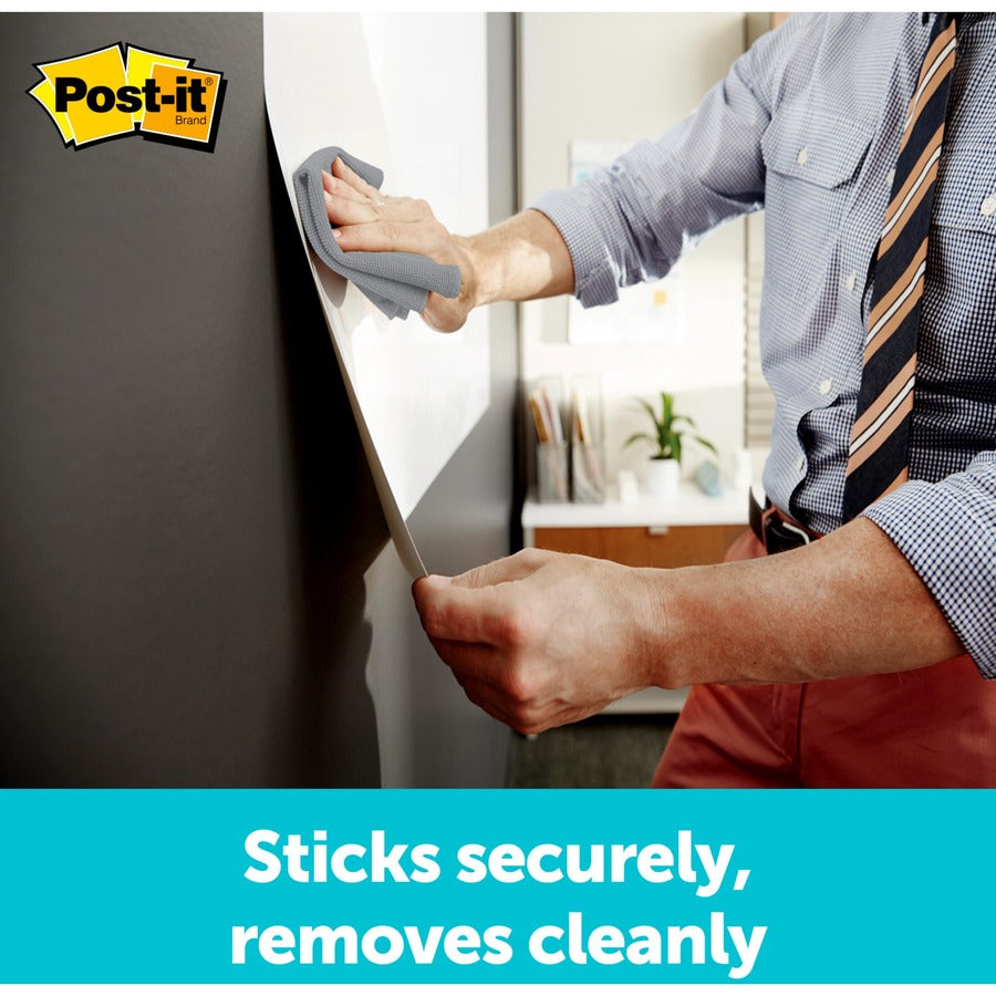 Post-it® Self-Stick Dry-Erase Film Surface - White Surface - 24" (2 ft) Width x 36" (3 ft) Length - White Film - Rectang