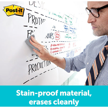 Post-it® Self-Stick Dry-Erase Film Surface - White Surface - 24" (2 ft) Width x 36" (3 ft) Length - White Film - Rectang