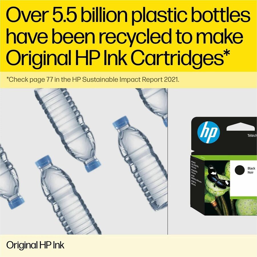HP 62 (C2P06AN) Original Inkjet Ink Cartridge - Cyan, Magenta, Yellow - 1 Each - 165 Pages