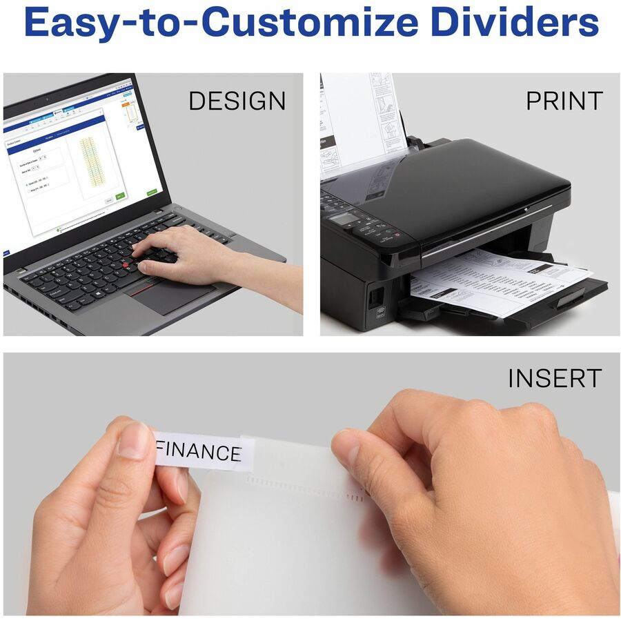Avery® Big Tab Insertable Plastic Pocket Dividers - 1 x Divider(s) - 5 Tab(s) - 5 Tab(s)/Set - 9.3" Divider Width x 11.2