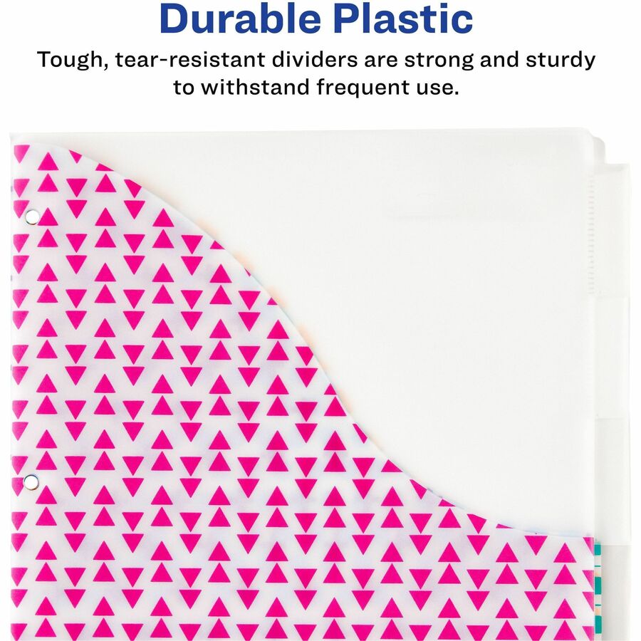 Avery® Big Tab Insertable Plastic Pocket Dividers - 1 x Divider(s) - 5 Tab(s) - 5 Tab(s)/Set - 9.3" Divider Width x 11.2