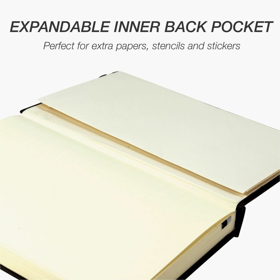 Samsill Classic Hardbound Journal - 120 Sheets - 240 Pages - Front Ruling Surface - Ruled Front Ruling - 90 g/m² Grammag