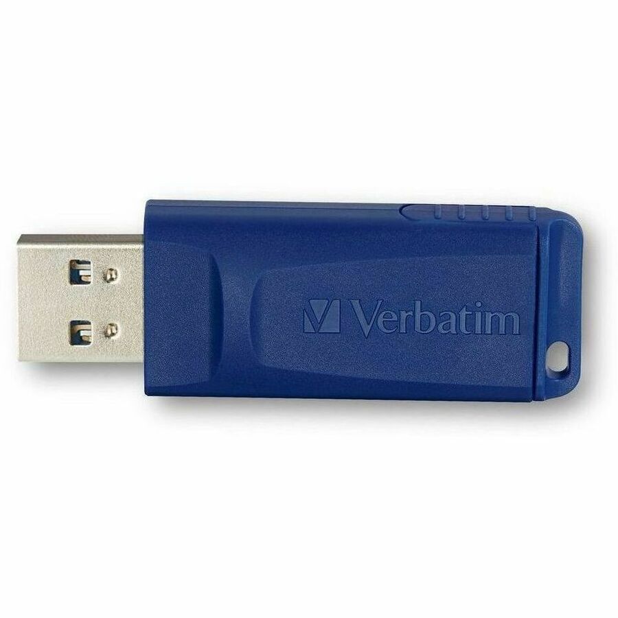 Verbatim 128GB USB Flash Drive - Blue - 128 GB - USB 2.0 Type A - Blue - 5 Year Warranty - 1 Each - TAA Compliant