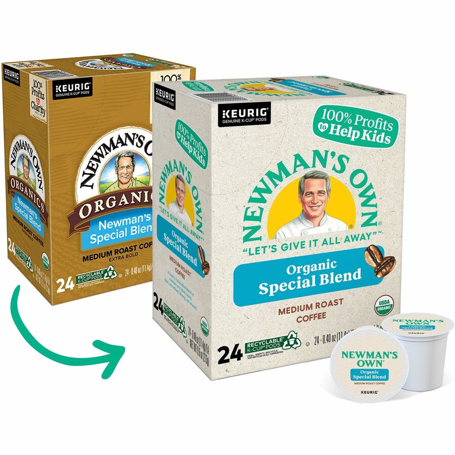 Newman's Own® Organics K-Cup Organic Special Blend Coffee - Compatible with Keurig Brewer - Regular - Dark - K-Cup - Spe