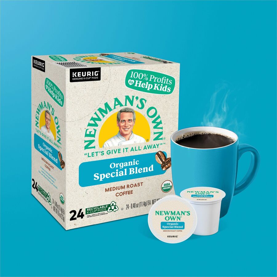 Newman's Own® Organics K-Cup Organic Special Blend Coffee - Compatible with Keurig Brewer - Regular - Dark - K-Cup - Spe