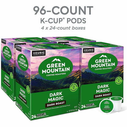 Green Mountain Coffee Roasters® K-Cup Dark Magic Coffee - Compatible with Keurig Brewer - Regular - Dark - K-Cup - 24/Bo
