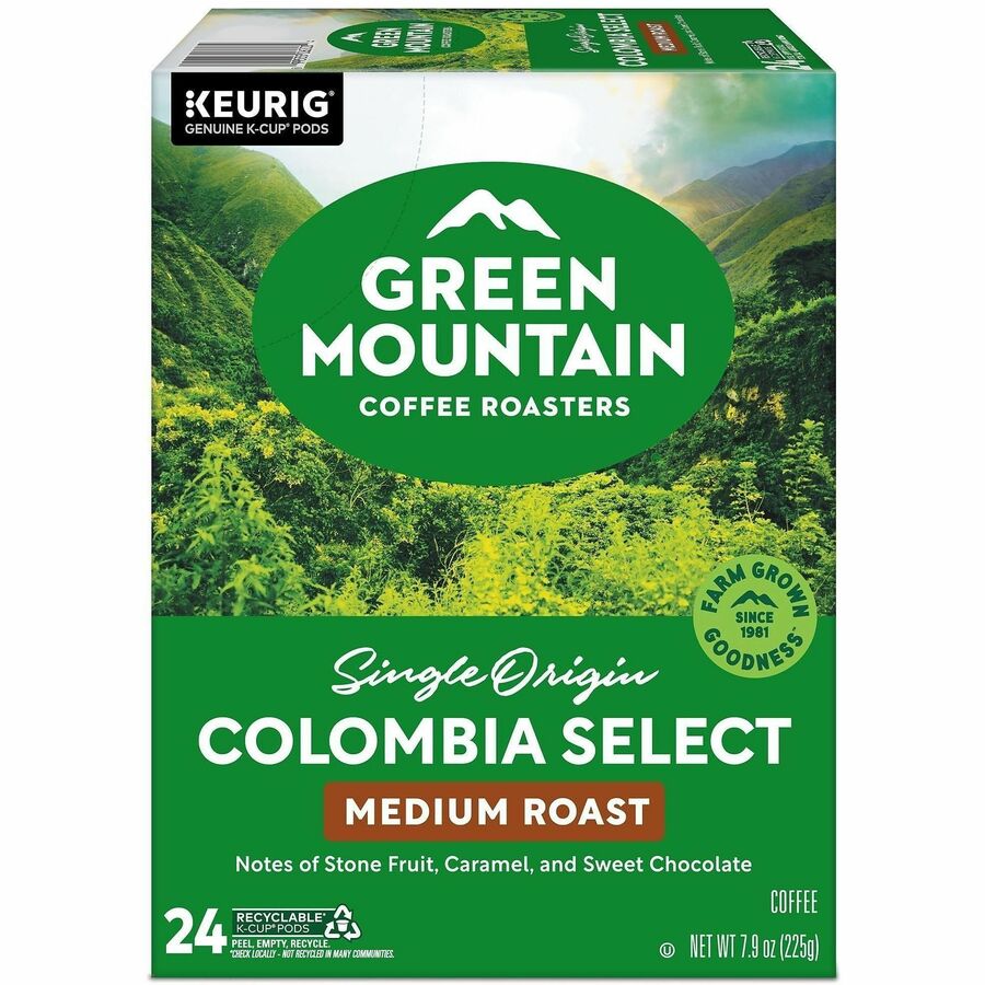 Green Mountain Coffee Roasters® K-Cup Colombia Select Coffee - Compatible with Keurig Brewer - Regular - Medium - K-Cup 