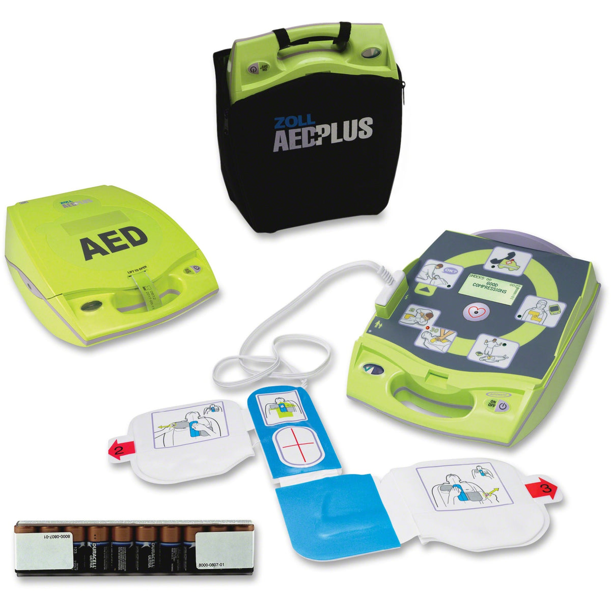 ZOLL Medical CPR Feedback Fully Automatic AED - Automatic - Lime Green - 1 Each
