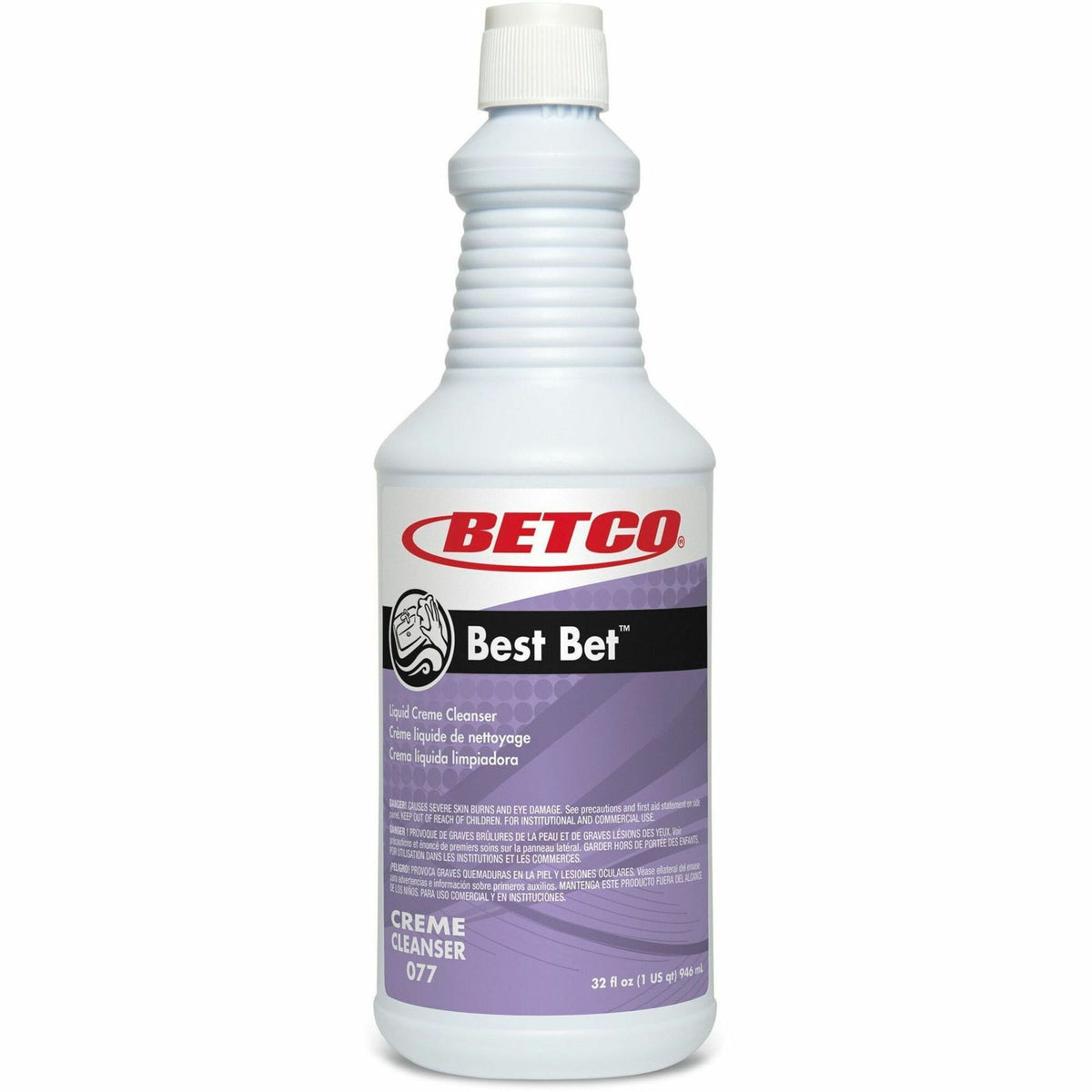 Betco Liquid Abrasive Creme Cleanser - For Ceramic, Tile, Plastic, Porcelain - 32 oz (2 lb) - Mint Scent - 12 / Carton