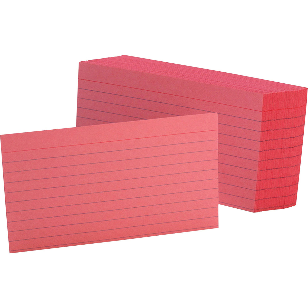 Oxford Colored Ruled Index Cards - 100 Sheets - Front Ruling Surface - Index Card - 3" x 5" Sheet Size - Cherry Paper - 