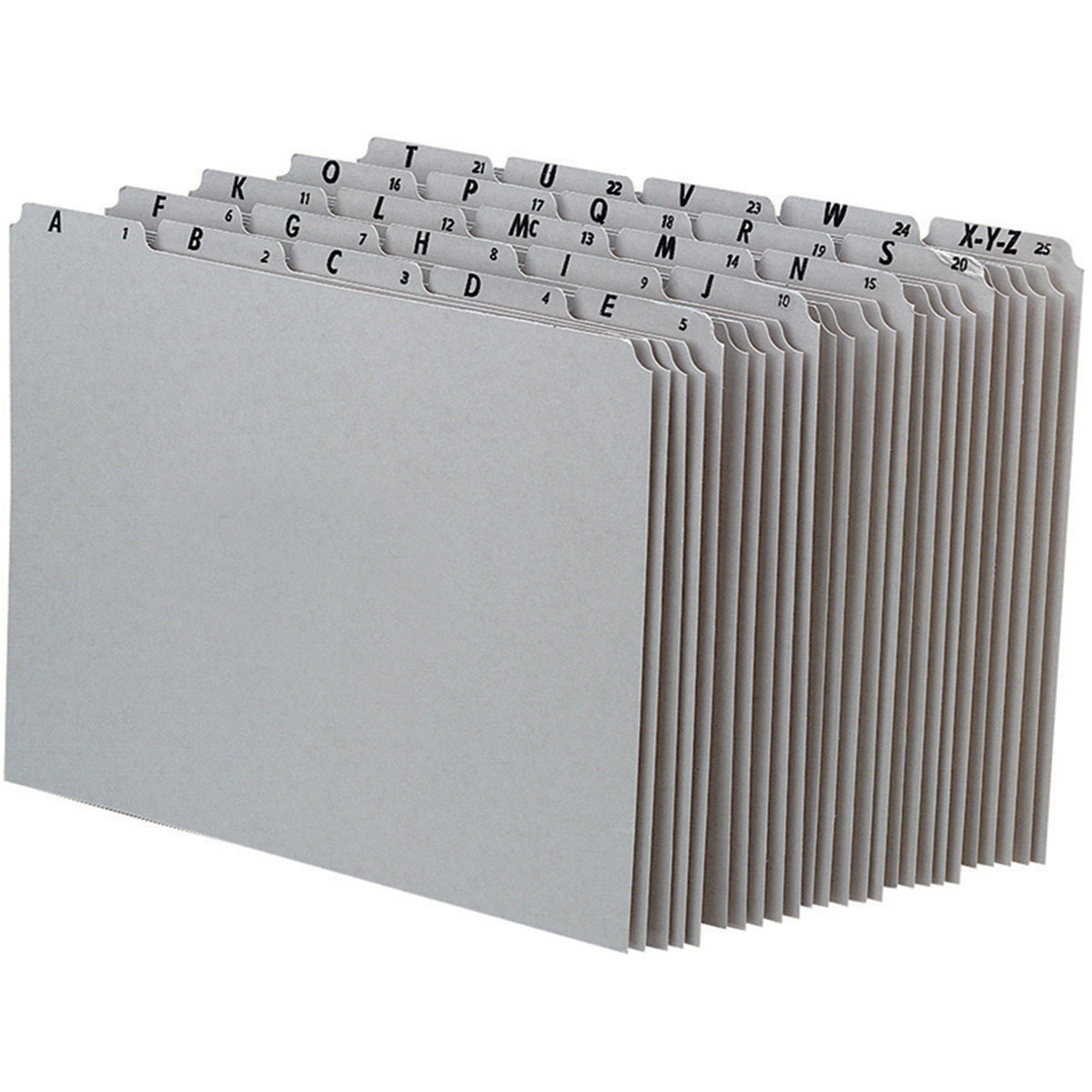 Pendaflex Gray Alphabetical File Guide Set - Printed Tab(s) - Character - A-Z - 0.50" Tab Height - Letter - 8.50" Width 